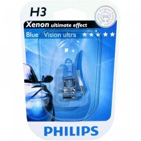 H3 (55) PK22s BLUE VISION ULTRA 4000K 12v Philips (блистер 1 шт.)