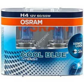 H4 (60/55) COOL BLUE INTENSE (EUROBOX, 2шт) 12v Osram